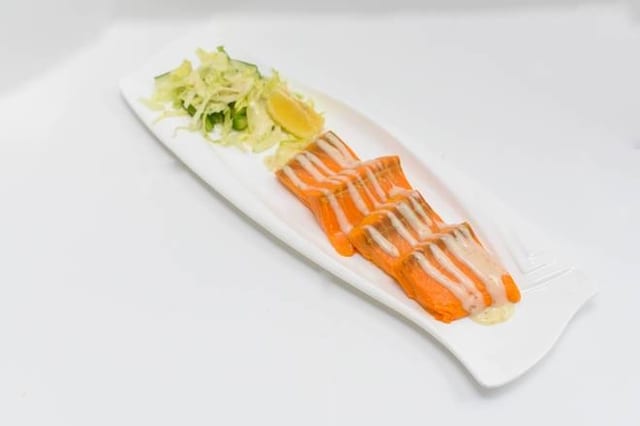 Salmon Kebab.