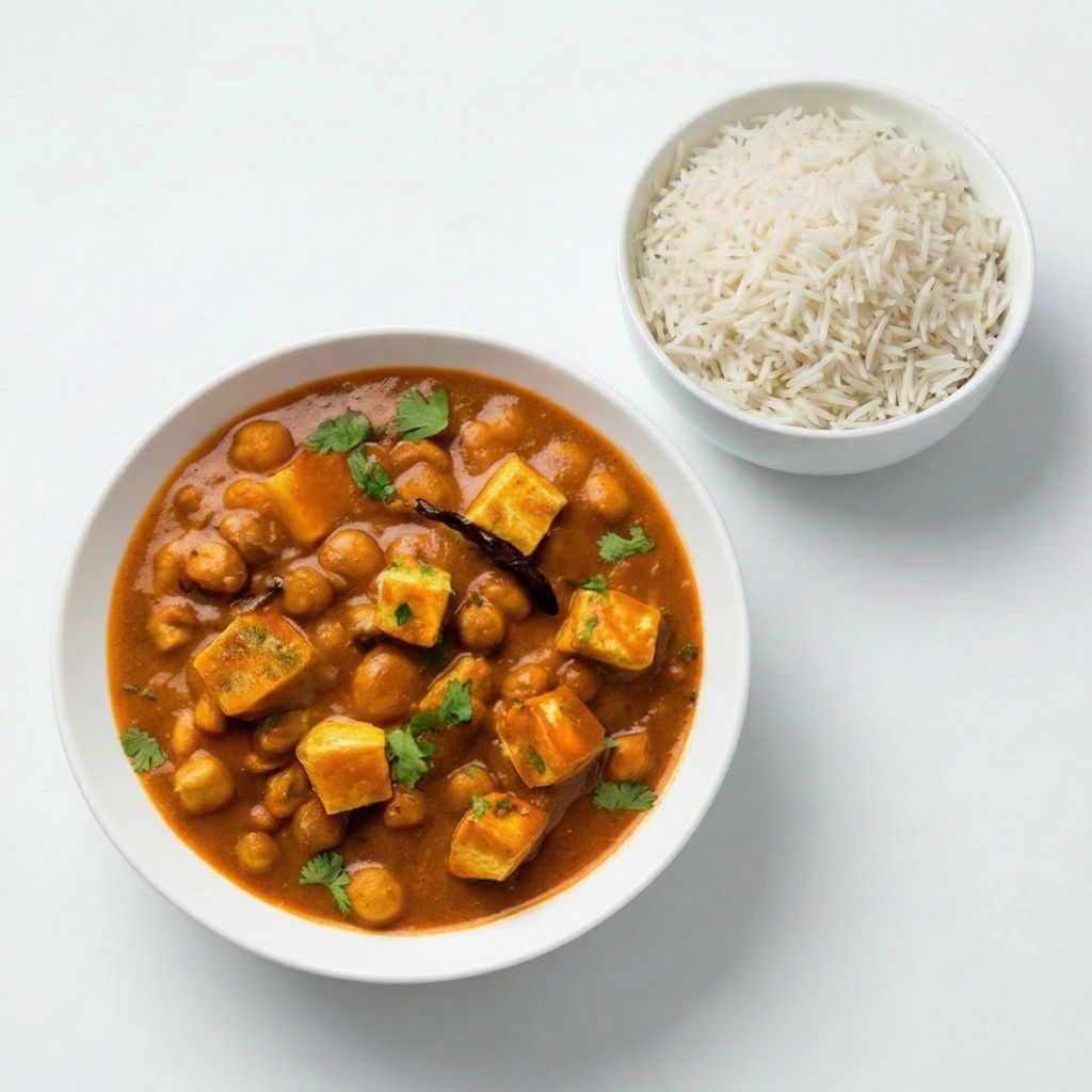 Chana Paneer Masala.
