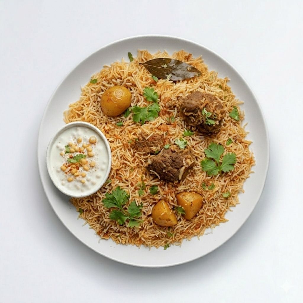 Goat Biryani.