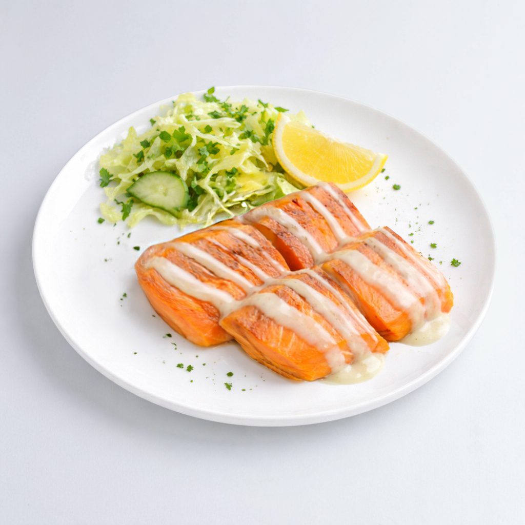 Salmon Kebab.
