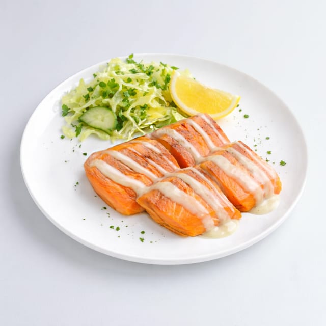 Salmon Kebab.