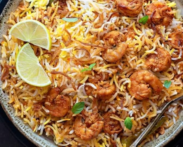 Shrimp Biryani.