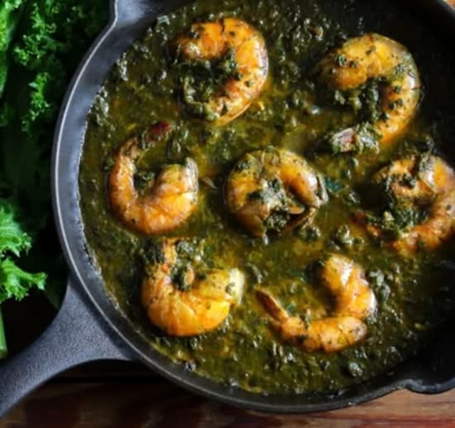 Shrimp Saag.